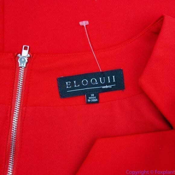 NEW Eloquii Sheath Dress with Cut Out star Neckline exposed zipper, size 18 - Picture 15 of 16